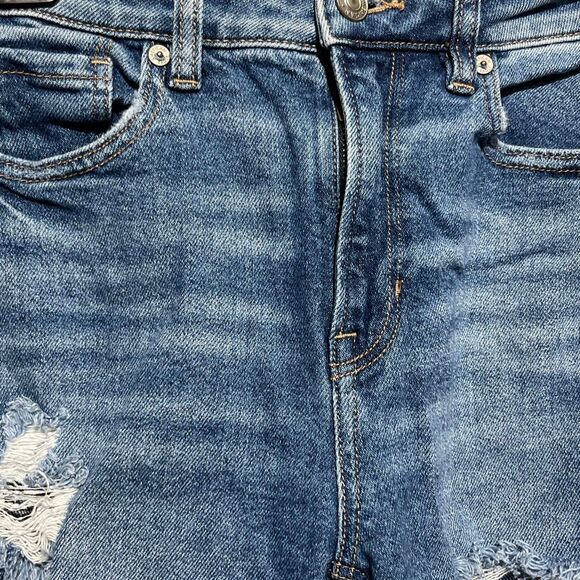 American Eagle Outfitters Women's Blue Stretch Skinny Distressed Jeans Size 0 - Picture 5 of 11